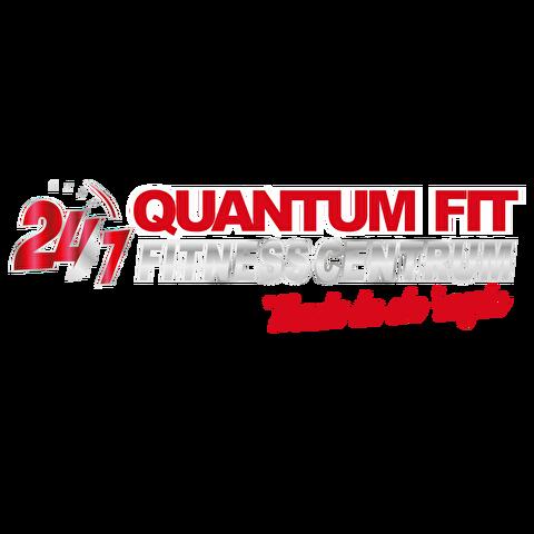 Logo 24/7 Quantum Fit Fitnesscentrum, bezoek website.
