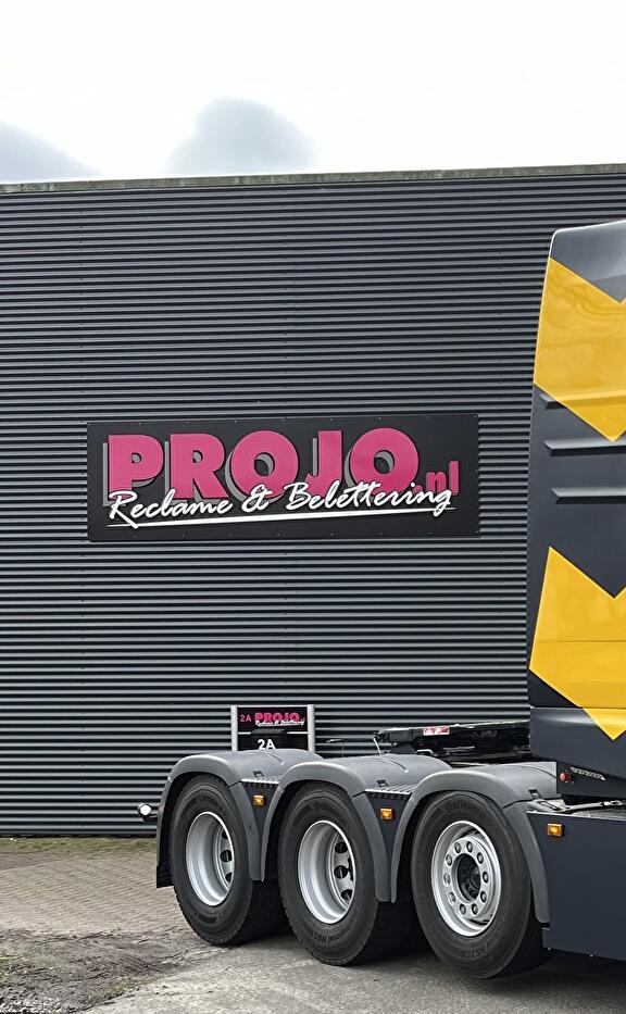 Projo reclame en belettering